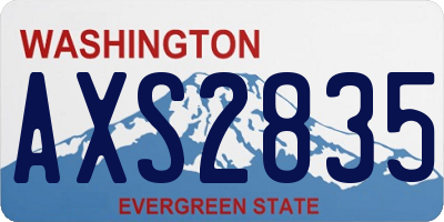 WA license plate AXS2835