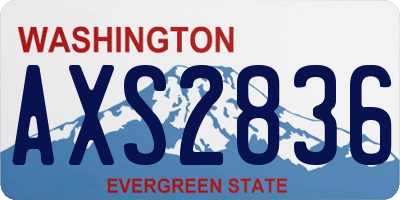 WA license plate AXS2836
