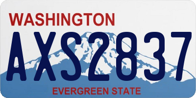 WA license plate AXS2837