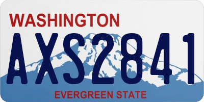WA license plate AXS2841