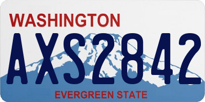 WA license plate AXS2842