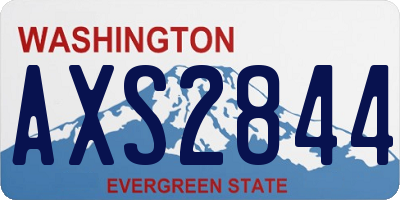 WA license plate AXS2844