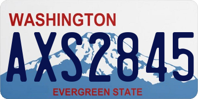 WA license plate AXS2845