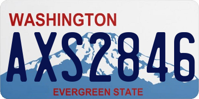 WA license plate AXS2846