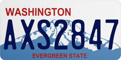 WA license plate AXS2847