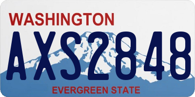 WA license plate AXS2848