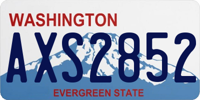 WA license plate AXS2852
