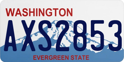 WA license plate AXS2853