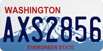 WA license plate AXS2856