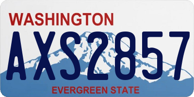 WA license plate AXS2857