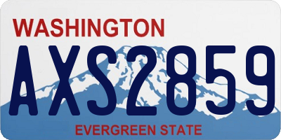 WA license plate AXS2859