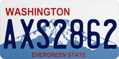 WA license plate AXS2862