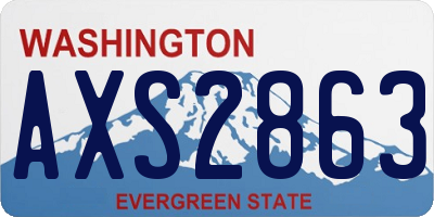 WA license plate AXS2863
