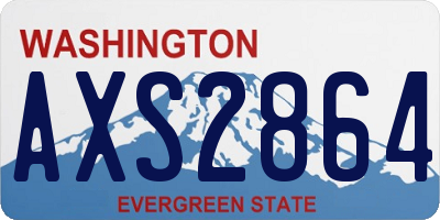 WA license plate AXS2864