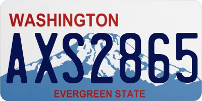 WA license plate AXS2865