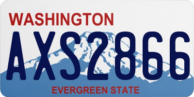 WA license plate AXS2866
