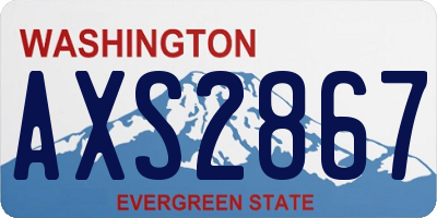 WA license plate AXS2867