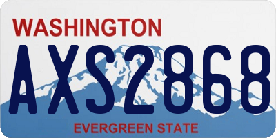 WA license plate AXS2868