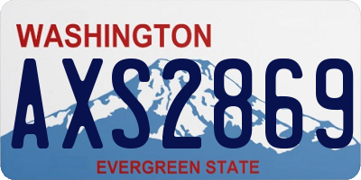 WA license plate AXS2869