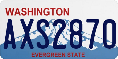 WA license plate AXS2870