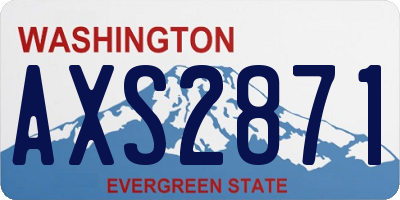 WA license plate AXS2871