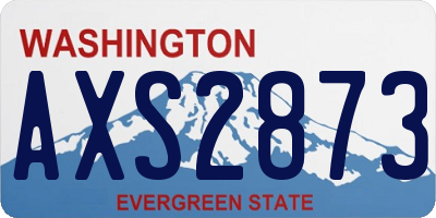 WA license plate AXS2873