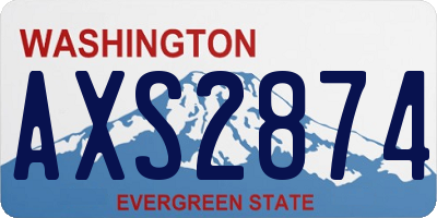 WA license plate AXS2874