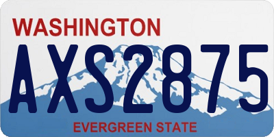WA license plate AXS2875
