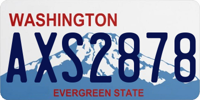 WA license plate AXS2878