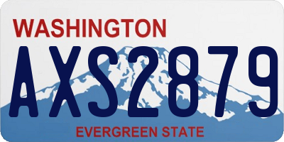 WA license plate AXS2879