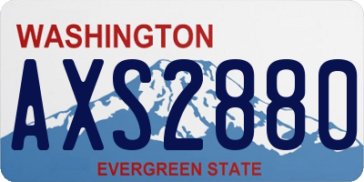WA license plate AXS2880