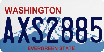 WA license plate AXS2885