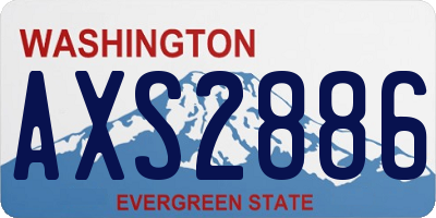 WA license plate AXS2886