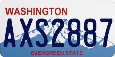 WA license plate AXS2887