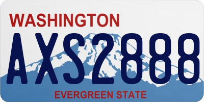 WA license plate AXS2888