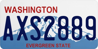 WA license plate AXS2889