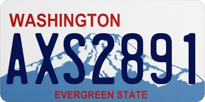 WA license plate AXS2891