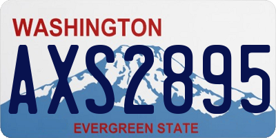 WA license plate AXS2895