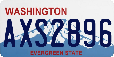 WA license plate AXS2896
