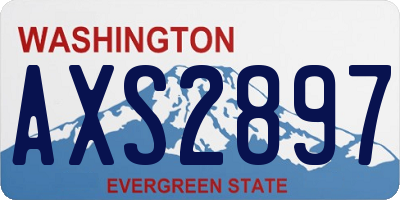 WA license plate AXS2897
