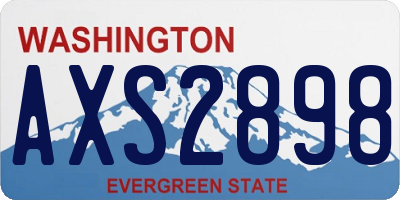 WA license plate AXS2898