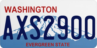 WA license plate AXS2900