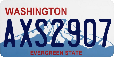 WA license plate AXS2907