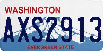 WA license plate AXS2913