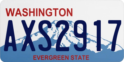WA license plate AXS2917