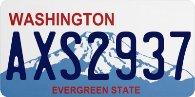 WA license plate AXS2937