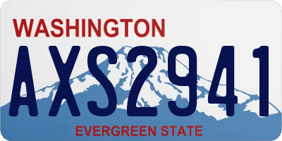 WA license plate AXS2941