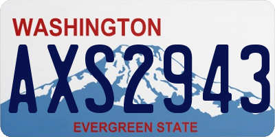 WA license plate AXS2943