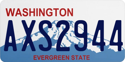 WA license plate AXS2944