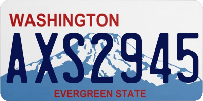 WA license plate AXS2945